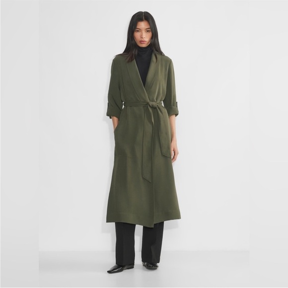 Aritzia Jackets & Blazers - Aritzia Babaton Kahlo Robe Duster Jacket Dark Olive Small